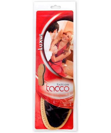 Tacco Luxus Ecologically Tanned Leather Insoles with Active Carbon Odor Absorber - Size 42 EUR/US L11 - US M9 | Men Women Replacement Soles - Buy Online on GoSupps.com