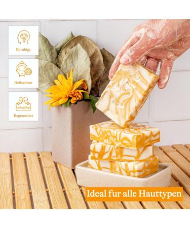Buy Lubiu Marigold Soap - 100g Handmade Natural Shower & Hand Soap for Men Women & Children | Ideal Solid Soap Gift - Buy Online on GoSupps.com