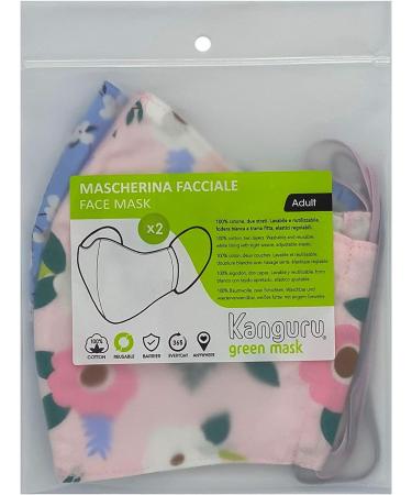 Kanguru Unisex Green Face Mask - Multi-Coloured Adults Woman 2 - Buy Online on GoSupps.com