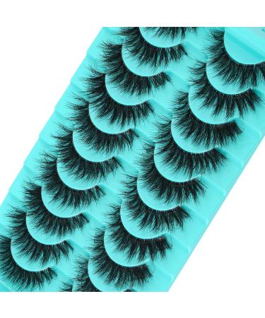 10 Pairs Clear Band Russian Volume Fluffy Strip Lashes - Wispy D Curly False Eyelashes for a Natural Look | Shop Internationally - Buy Online on GoSupps.com