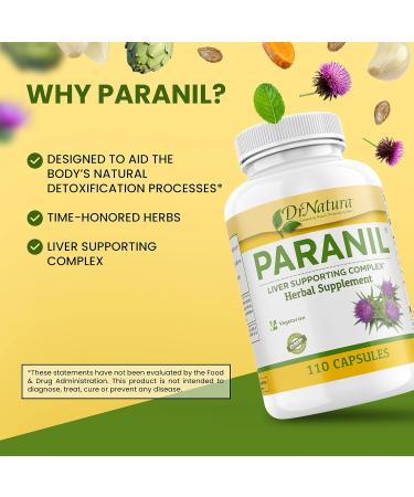 DrNatura Paranil Liver & Colon Cleanse - 17 Herbal Complex with Milk Thistle | Detox 110 Veg Caps - Buy Online on GoSupps.com
