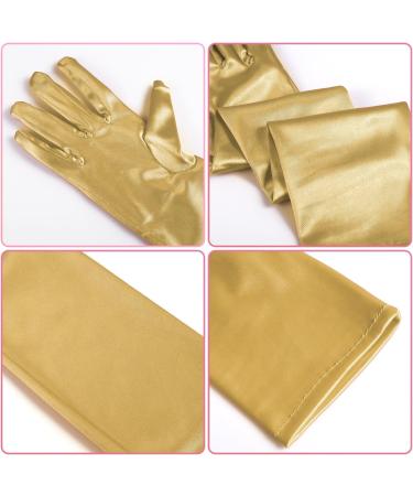 NQEUEPN Women Long Gloves Long Elbow Satin Gloves 21" Stretchy 1920s Opera Gloves Hand Care Moisturizing Gloves for Women Girls Evening Party Dance (Gold) - Buy Online on GoSupps.com