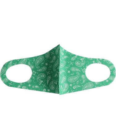 Komonee Paisley Face Mask | Washable Reusable Cloth Mouth Cover | Green | Men Women Cycling Ski Outdoors Indoors Protection - Buy Online on GoSupps.com