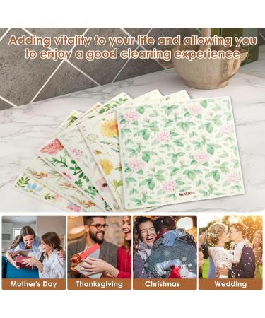 Hnvdkln 6Pcs Swedish Dishcloths Fast Drying Swedish Dish Towels Soft Kitchen Dish Towels Washable Cellulose Sponge Cloths for Home 7.7 6.77 Inch - Buy Online on GoSupps.com