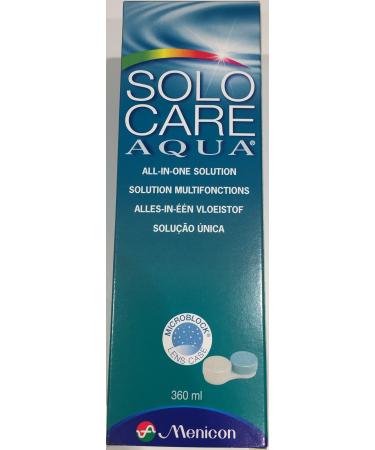 SoloCare Aqua 1x360ml with MicroBlock lens case (3x360ml)
