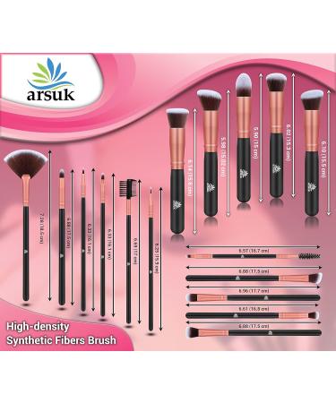 16-Part Makeup Brush Set for Teen Girls | Foundation Eyeshadow Contour Eyebrow & Lip Tools | Perfect Beauty Kit for Flawless Makeup - Buy Online on GoSupps.com