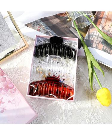 DAYAMY Clear Banana Hair Claw Clips - NonSlip Strong Hold for Thick Hair, 4.3 Inch Big Hair Jaw Accessories for Girls & Women - Buy Online on GoSupps.com
