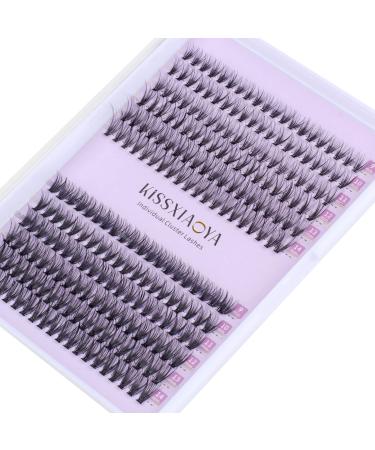 Cluster Eyelash 240pcs 20D+40D 0.07 D Curl mix 9-14mm Cluster Eyelashes Extensions Soft Individual Lashes Natural False Eyelashes Cluster DIY Eyelash Extension At Home (Mix 9-14mm 20+40-D-0.07) 240 Count (Pack of 1) 20+40-D-0.07
