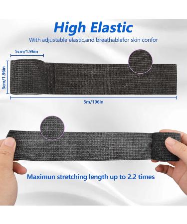 Fikiro 8 Self-Adhering Cohesive Bandage for Dogs - 5cm x 4.5m (Black/Blue) | Fix Fingers Hands Toes & Feet - Best International Shipping - Buy Online on GoSupps.com