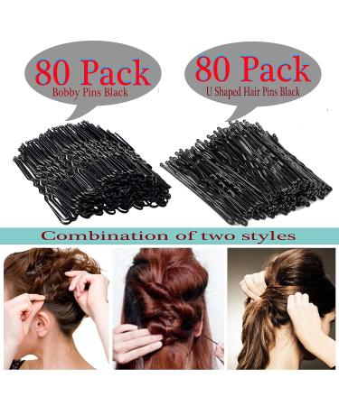 U-Shaped Black Bobby Pins for Women and Girls - Bulk Hair Accessories - Buy Online on GoSupps.com