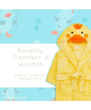 Metzuyan Baby 18-24 Months Duck Dressing Gown - Plush Fleece Animal Robe - Buy Online on GoSupps.com