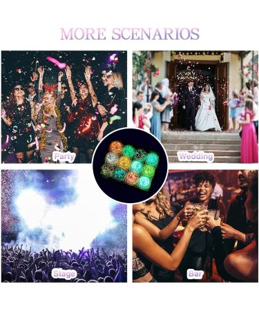 Sunnylisa 12 Colors Fluorescent Body Glitter Gel - Mermaid Sequin Sparkling Makeup for Festivals & Birthdays with 2 Brushes - Buy Online on GoSupps.com