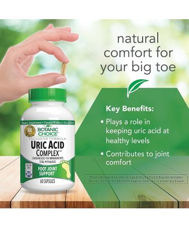 Botanic Choice Uric Acid Complex Foot Joint Support Supplement - 60 Capsules - Buy Online on GoSupps.com