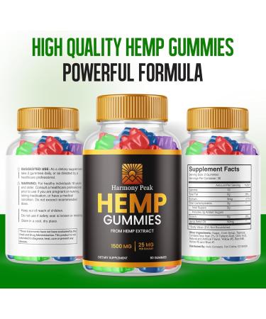 Harmony Peak Gummies - Official Formula - Harmony Peak Hemp Gummies Advanced Strength Performance Hemp Blend Formula Big Size Harmony Peak Gomitas with 25mg Hemp Extract Great Taste (60 Gummies) - Buy Online on GoSupps.com