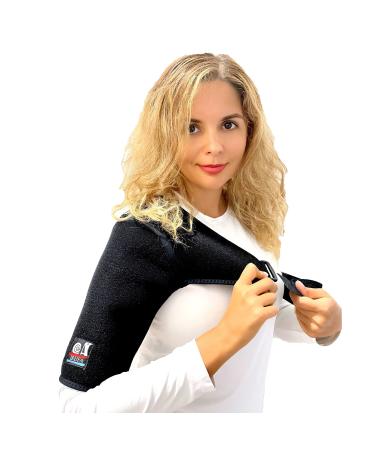 IRUFA Shoulder-OS-11 3D Breathable Knit Elastic Patented Fabric Shoulder Brace Cuff Support for AC Joint Rotator Cuff Injury Dislocated Injury Prevention Fits Left or Right Shoulder Regular