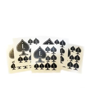 40pc Temporary Tattoo Jack of Spades and Queen of Spades
