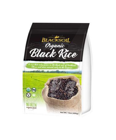 Big Green BlackSoil Organic Black Rice Non-GMO/Kosher/Gluten-Free 14 Ounce (Pack of 1)