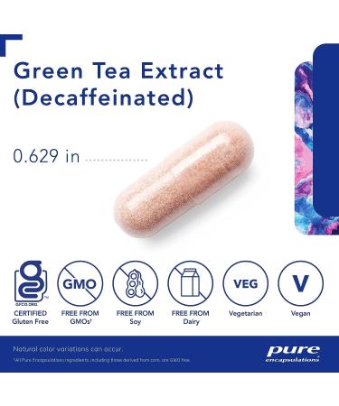 Pure Encapsulations Green Tea Extract (Decaffeinated) | 60 Capsules | Antioxidant Support | Hypoallergenic | 60 Count - Buy Online on GoSupps.com