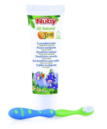 Nuby CG18045 All Natural Combo Pack – Complete Toothpaste and Toothbrush