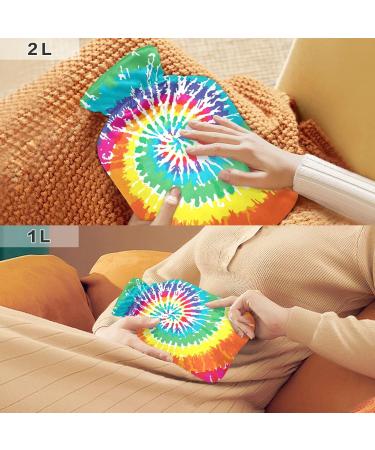 Buy Tie Dye Hot Water Bottle 2L - Pain Relief Bed Warmer & Cramps - International Shipping - Buy Online on GoSupps.com