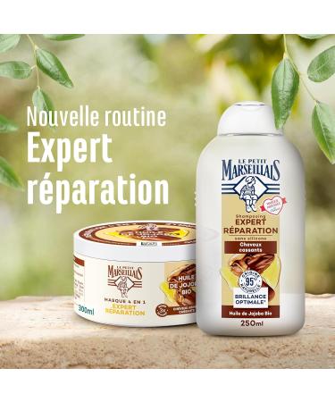 Le Petit Marseillais | Expert Repair Shampoo with Organic Jojoba Oil (250 ml bottle) Repairing shampoo for brittle hair Silicone-free hair care - Buy Online on GoSupps.com