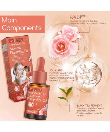 Rose Black Tea Squalane Essential Oil Set - 2PCS | Pure and Nourishing Formula - Buy Online on GoSupps.com