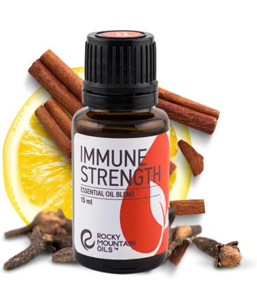 Rocky Mountain Oils Immune Strength Essential Oil Blend - 15ml | Topical Diffuser & Home Use | Boost Your Immunity - Buy Online on GoSupps.com