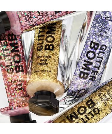  Lamel Lamel INSTA N.402 Bomb Face and Body Glitter Gel Texture Transparent and Shimmering 20 ml Gold - Buy Online on GoSupps.com