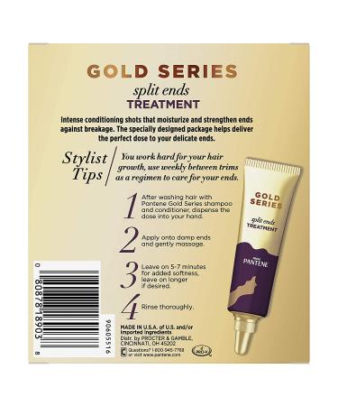 Pantene Gold Series Split Ends Treatment with Argan Oil - 0.5 Fl Oz x 4 Count - Buy Online on GoSupps.com