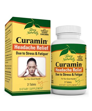 Terry Naturally Curamin Travel Size - 21 Vegan Tablets - Contains Curcumin & Boswellia - Non-GMO Gluten Free Kosher - 7 Servings 21 Tabs