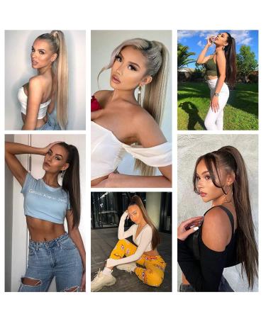 Cybelleza Clip In Ponytail Extensions | Heat-Resistant 55cm Sandy Blonde Hair Piece - Realistic Braid & Affordable Smooth Volume - Buy Online on GoSupps.com