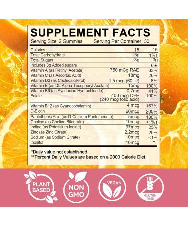 PCOS Inositol Gummies for Ovarian & Hormonal Balance, 60 Count PCOS Gummies with Myo-Inositol, Folate & Zinc Helps Menstrual Cycle, Orange Flavor Ovulation Gummy for Wellness Ovulation & Fertility - Buy Online on GoSupps.com