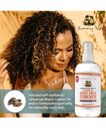 Sunny Isle Jamaican Black Castor Oil Knot Free Leave-In Detangler & Conditioner Bundle - 8oz & 2oz | Moisturizes, Stimulates Hair Growth, Softens, Eliminates Frizz - Buy Online on GoSupps.com