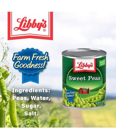 Libby's Sweet Peas - Tender & Succulent with Sweet Nutty Flavor - Creamy Smooth, Farm Fresh Goodness - 8.5 oz (Pack of 12) - No Preservatives - Buy Online on GoSupps.com