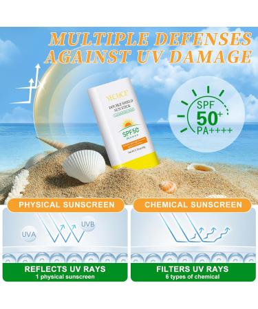 MXCZBSM Sun protection stick 20 g invisible UVIR protection SPF50+ 80 min water resistant natural formula with avocado oil and plant extracts compact & mobile - Buy Online on GoSupps.com