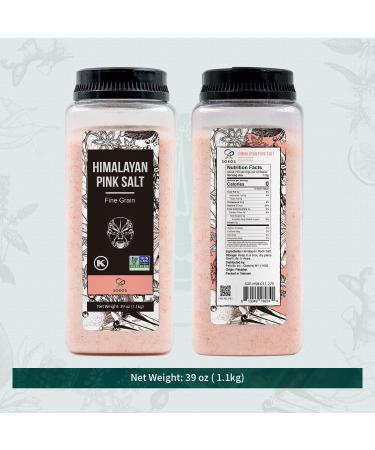 Soeos Himalayan Salt Fine Grain - 2.4lb (38.8oz) Natural Pink Salt for Cooking - Bulk Sea Salt for Culinary Use - Buy Online on GoSupps.com