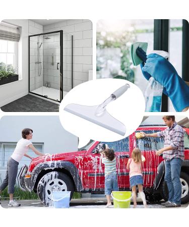 Shower Squeegee for Bathroom and Car Windshield - Rubber Window Cleaner - Clear Plastic Scraper - Buy Online on GoSupps.com