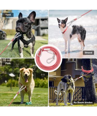 Shop Pink Tie-Out Leashes for Dogs | 3/6/9/15m Yard Leash - Durable & Stylish - Buy Online on GoSupps.com