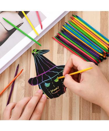 150 Colorful Heavy Duty Wood Stylus Tools for DIY Scratch Craft Art - 4.7 Inch Length - Buy Online on GoSupps.com