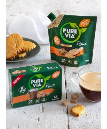Pure Via - Roux - Box of 65 Pieces - Low Calorie Zero Sugar - Natural Origin Alternative to Red Sugar | 130g - Buy Online on GoSupps.com