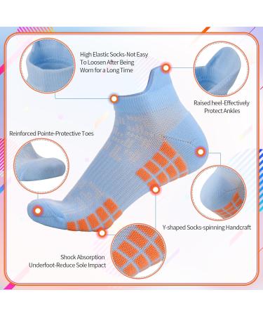 Buy Women's Sports Socks - 8 Pairs Sneakers Ankle Socks (Sizes 35-42) | Breathable Cotton Running Socks | Multicolor Padded Comfort - Buy Online on GoSupps.com