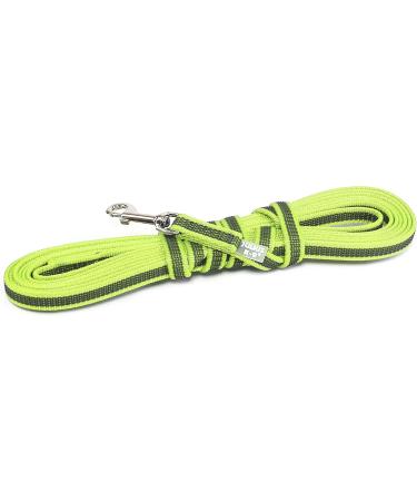 IDC Color & Gray Rubberized Leash - 14mm x 5m with Loop | Neon Gray - Durable Dog Leash for International Shipping - Buy Online on GoSupps.com