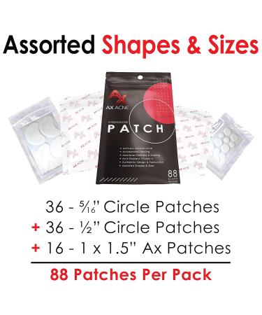 AX Acne Hydrocolloid Pimple Patch Bandage Variety Pack | Skincare Spot Treatment for Clearing Pores and Blemishes - Buy Online on GoSupps.com