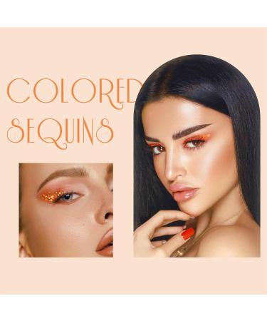 GABOX Sunset Orange Cosmetic Glitter Set 8 Jars Holographic Chunky Glitter Iridescent Sequin Flakes for Nail Body Face & Crafting - Buy Online on GoSupps.com