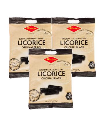 Halva Finnish Original Black Soft Eating Licorice 3 x 200g