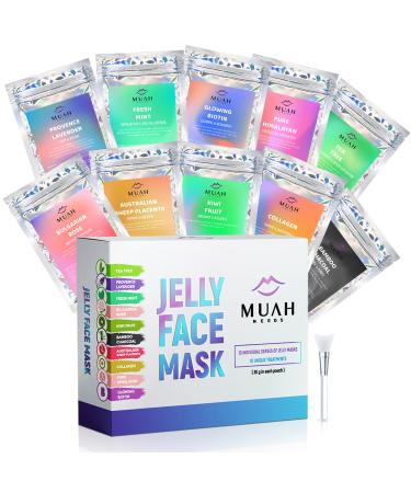Jelly Face Mask - Jelly Masks for Facials Professional - Hydrating  Nourishing & Soothing Gel Face Mask for Dry Skin - Helps Reduce Wrinkles  Fine Lines & Minimize Pores - 10 Treatment Jelly Mask