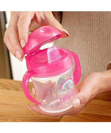 Dr. Brown's Transition Sippy Cup with Soft Spout - Pink 6oz (1 Pack) | For 6m - Buy Online on GoSupps.com