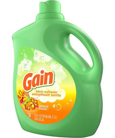 Buy Gain Liquid Fabric Softener - Island Fresh Scent 150 Loads (129 fl oz) - Premium Fabric Care for Softness & Freshness - Ships Internationally - Buy Online on GoSupps.com