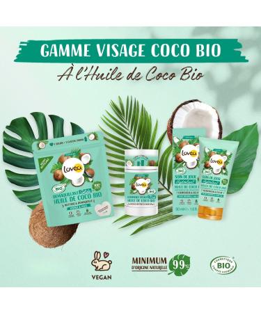 LOVEA - Solid Makeup Remover - Organic Coconut Oil - Cleanser & Removes Makeup from the Face - Suitable for Sensitive Eyes - 100% Natural Origin - Vegan - Certified Organic - Made in France - 50 g - Buy Online on GoSupps.com
