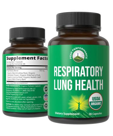 USDA Organic Lung Detox For Smokers And Non Smokers with 6 Top Ingredients. Mullein Leaf Marshmallow Root Calendula. Lungs Cleanse For Better Respiratory Health. Lung Support Capsules Supplement